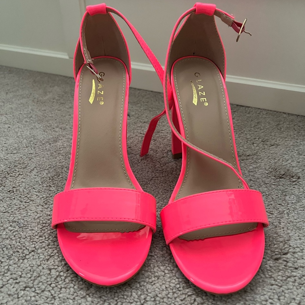 Glaze Neon Pink Heels